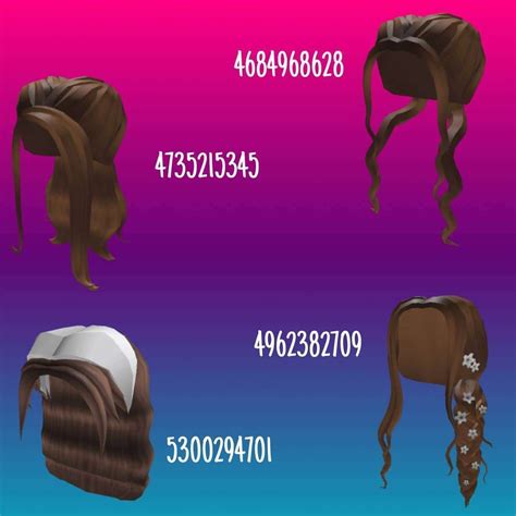 All The Roblox Hair Id Codes And Updates 2022 In 2022 Brown Hair Roblox
