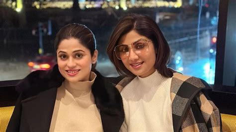 shilpa shetty and sister shamita shetty get together for stunning pics in london check the post