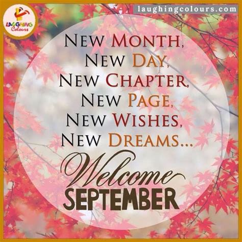 September New Month New Day New Chapter New Page New Wishes New