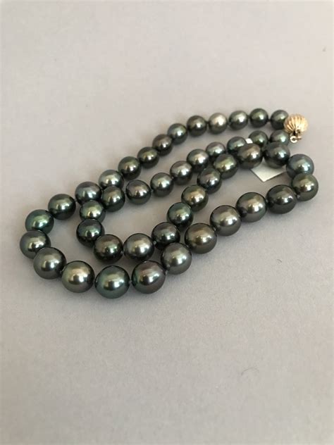 Cultured Tahitian Pearl Strand Necklace K Gold Pn