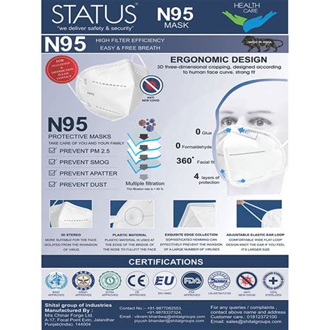 Buy Shital Comfit 3d Face Mask White Pack Of 5 Online At Discounted