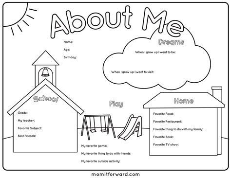 The convenience of free printable all about me worksheet is another appealing aspect. About Me Printable - Mom it ForwardMom it Forward