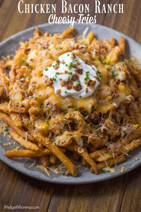 Amazing Chicken Bacon Ranch Cheesy Fries