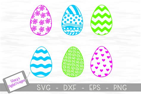 Easter Egg With Flowers Svg Cut Files For Diy Cards