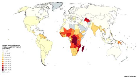 Percentage Of Population Living Below The International Poverty Line Oc Rmapporn