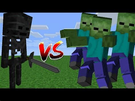 Wither Skeleton Titan Vs 3 Zombie Titan Minecraft Titan Battle YouTube