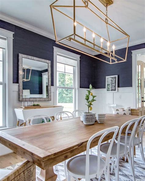 Small round dining tables fit seamlessly into compact spaces with limited dining room. Our Navy Blue Dining Room - Chrissy Marie Blog