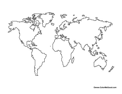 Map Of The World Worksheet Map Of The World