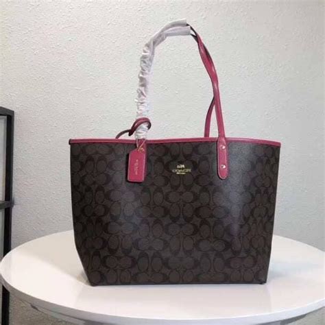 Coach F36658 Reversible City Tote Authentic In Signature Browndhalia