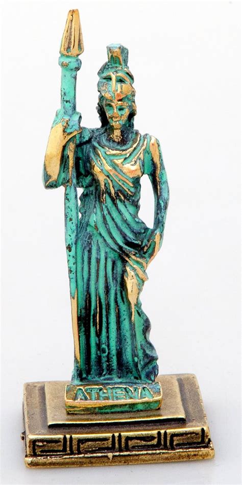 Statue Athena Olympian God Pantheon Zamac Ancient Greek Miniature