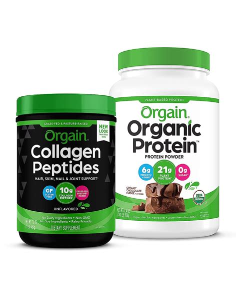 Buy Orgain Bundle Chocolate Protein Powder And Collagen Peptide Protein Powder Paleo Keto
