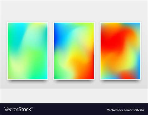 Color Gradient Poster Templates Royalty Free Vector Image