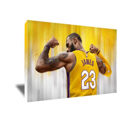 Los Angeles Lakers Lebron James Poster Photo Painting Artwork On Canvas