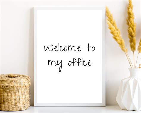 Welcome To My Office Printable Welcome Sign Office Sign Etsy