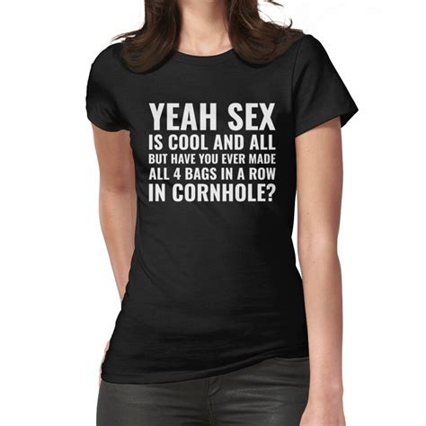 funny cornhole shirts and ts fitted t shirt by sqwear in 2021 40th birthday shirts