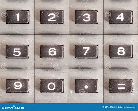 Calculator Numbers Stock Photo Image Of Retro Contact 51340064