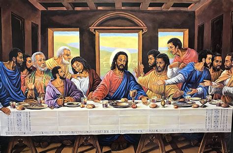 The Last Supper One Religieux Black Art Print Poster Etsy