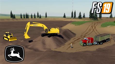 New Mining Excavator 🚧 John Deere 800c 🚧 Yukon River Valley Map Farming