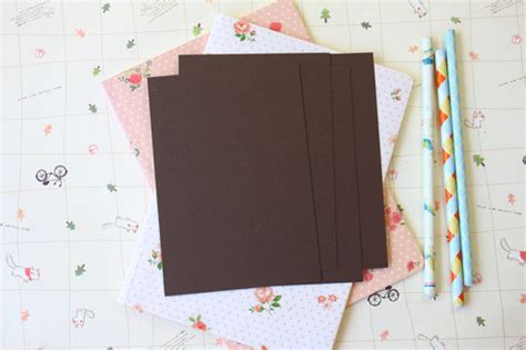 Mocha Brown Papermill Blank Postcards Lemoncatshop