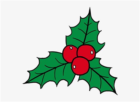 How To Draw Holly Mistletoe Easy To Draw Png Image Transparent Png