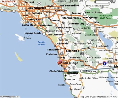 San Diego Map Los Angeles