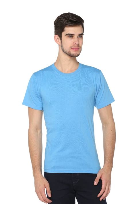 Round Multicolor Plain Poly Cotton T Shirt Half Sleeves At Rs 125