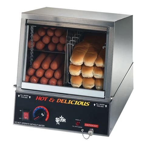 Star 35ssa Electric Hot Dog Steamer With 170 Hot Dog And 18 Bun Capacity
