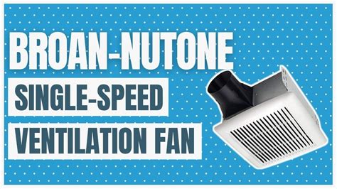 Broan Nutone Ae110 Invent Flex Energy Star Qualified Single Speed