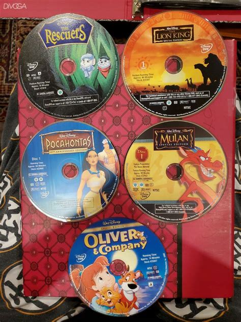Disney Classics 5 Disc Dvd Collection Bundle Discs Only Good