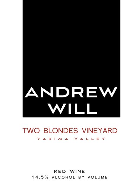Andrew Will Winery Two Blondes Vineyard Red 2017