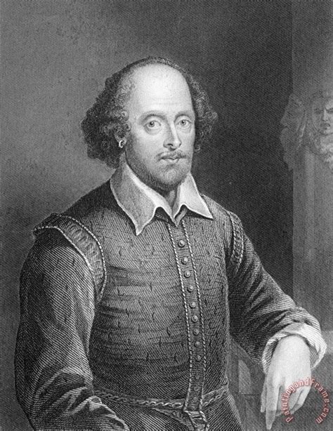 English School Portrait Of William Shakespeare Painting