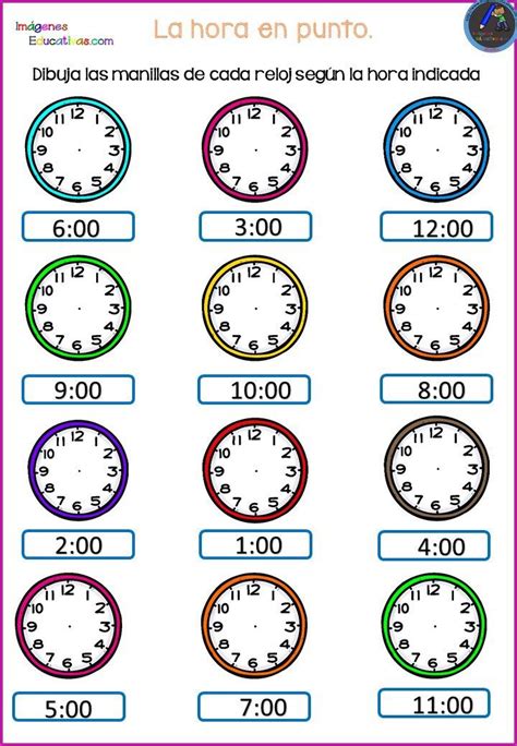 Divertidos Relojes Para Trabajar Las Horas 2 Actividades Divertidas