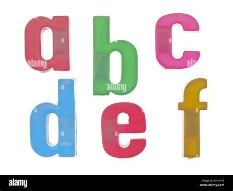 Plastic Alphabet Letters Abcdef Stock Photo Alamy