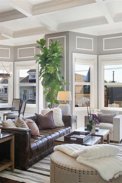 Discover the best modern farmhouse design ideas that you can use for inspiration. Room redo: Modern Farmhouse living room | Brown couch ...