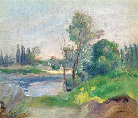 Pierre Auguste Renoir 1841 1919 Bord De La Rivière Christies
