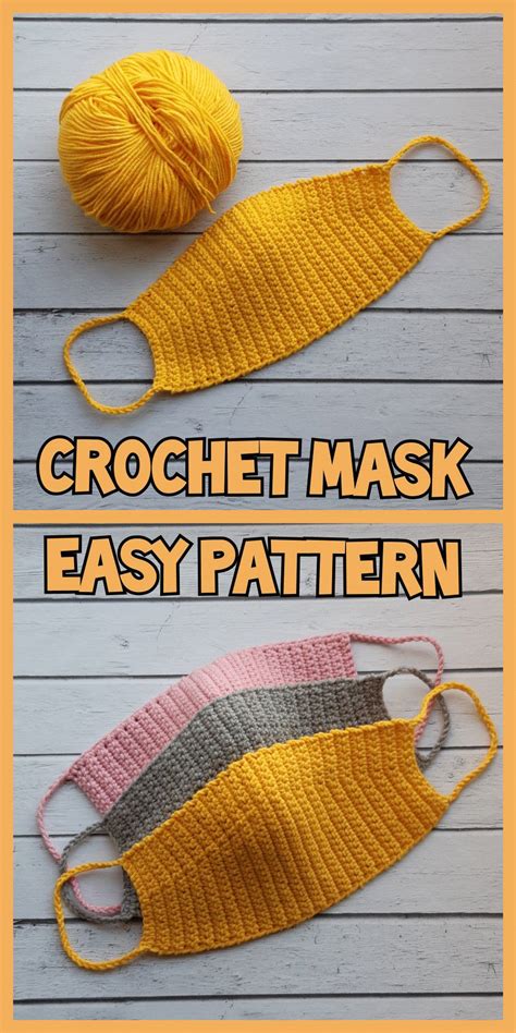 1 ball will make approximately 6 masks. FACE MASK crochet pattern PDF, Reusable Face Mask Pattern ...