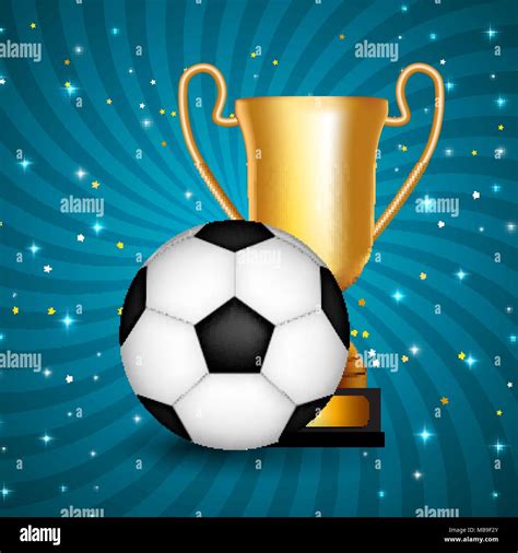 World Cup Trophy And Soccer Ball Stock Vector Images Alamy