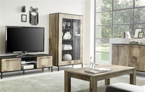 02 | buffet vitrine industriel. Vitrine Argentier Maggi 106 cm de style industriel ...