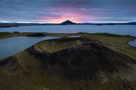 Aerial Panoramic View Of Icelandic Landscape Stock Photo Image Of