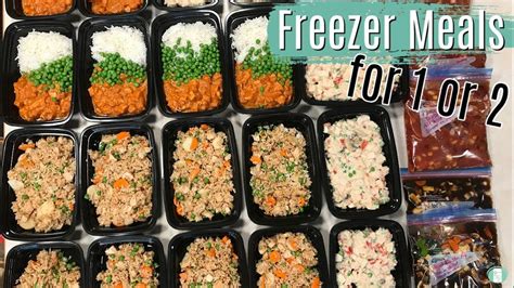 Freezer Meals for One or Two - MEAL PREP IDEAS - YouTube