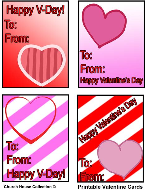 Small Printable Valentines Cards