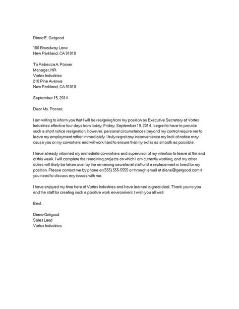 Check spelling or type a new query. Short Notice Resignation Letter - How to make a Short ...