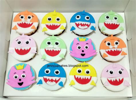Jenn Cupcakes And Muffins Baby Shark Cake And Cupcakes