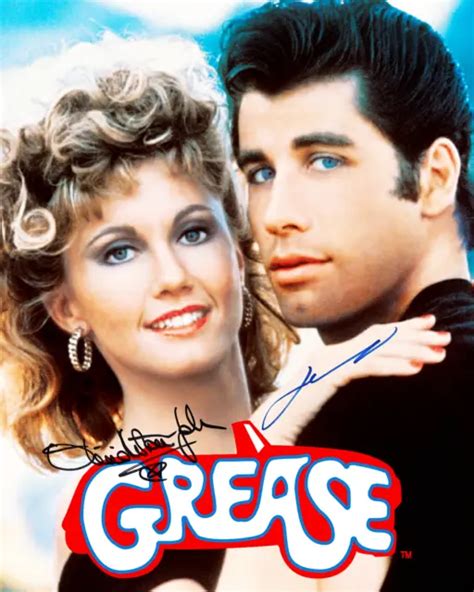 Grease Signed Olivia Newton John Travolta 8x10 Photo Picture Poster