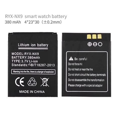 Octelect Batterie Ryx Nx9 Pour Montre Intelligente Batterie 380mah Pour Ryx Nx9 Aliexpress
