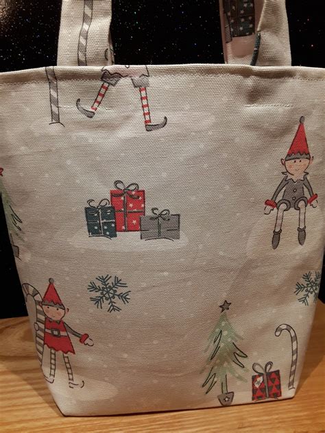 xmas elves cotton handmade mini t bag by samylovesbags etsy mini t bags xmas elf