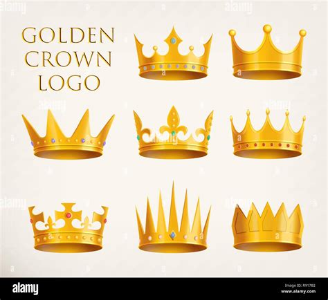 Golden Crowns Logo Stock Vector Image And Art Alamy