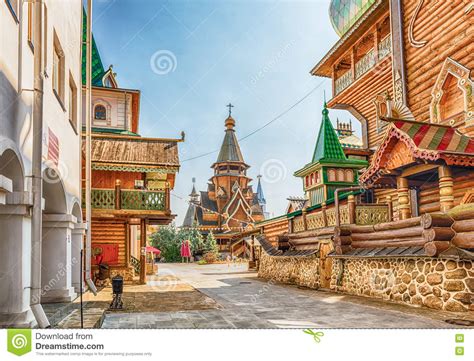 The Iconic Complex Izmailovskiy Kremlin In Moscow Russia Stock Photo