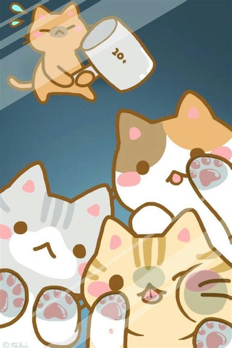 Pin By On Wallpaper Kawaii Cat Cute Drawings Kawaii Wallpaper