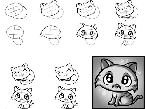 How To Draw Anime Cat 10 Step By Step Drawing Instructions For